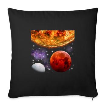Space - Sofa pillowcase 17,3'' x 17,3'' (45 x 45 cm) - black - Front