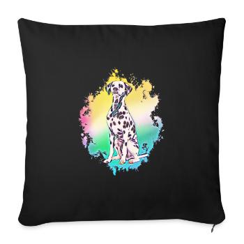 dalmatien - Housse de coussin décorative 45 x 45 cm - noir - Devant