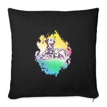 Dalmatian - Sofa pillowcase 17,3'' x 17,3'' (45 x 45 cm) - black - Front
