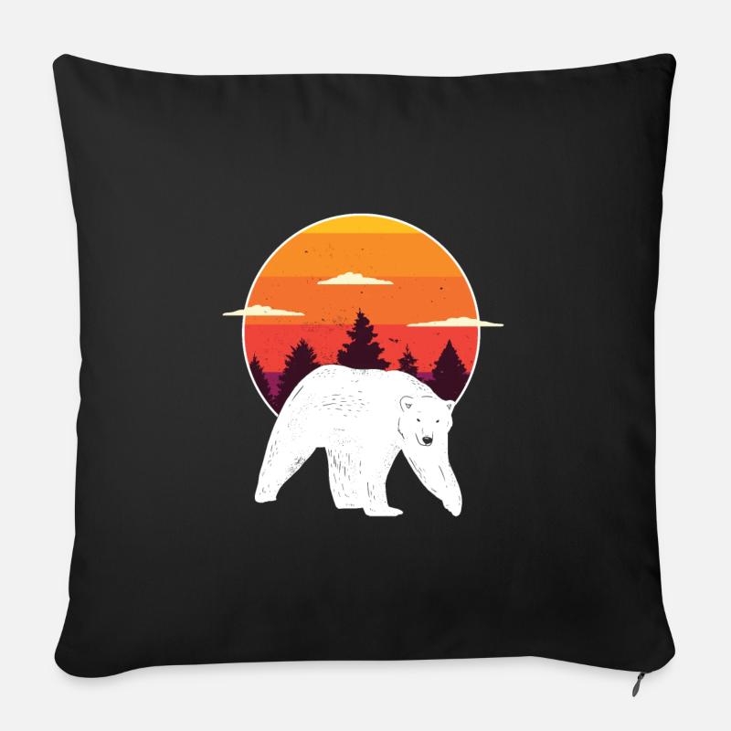 Eisbär Eisbären Shirt für Eisbärliebhaber - Sofakissenbezug 45 x 45 cm - Schwarz