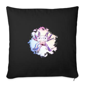 Axolotl - Housse de coussin décorative 45 x 45 cm - noir - Devant