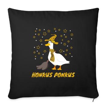 Honkus Ponkus Funny Goose - Sofa pillowcase 17,3'' x 17,3'' (45 x 45 cm) - black - Front