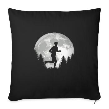 Running Runner Shirt For Runners - Sofakissenbezug 45 x 45 cm - Schwarz - Vorne