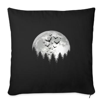 Bats Halloween - Sofa pillowcase 17,3'' x 17,3'' (45 x 45 cm) - black - Front