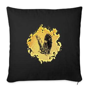 Adler - Sofakissenbezug 45 x 45 cm - Schwarz - Vorne