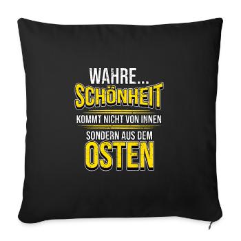 Osten Spruch Lustig DDR Mauerfall Berlin Geschenk - Sofakissenbezug 45 x 45 cm - Schwarz - Vorne