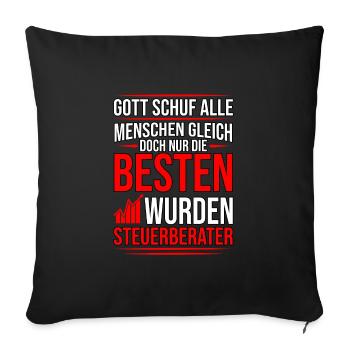 Steuerberater Finanzverwalter Steuererklärung - Sofakissenbezug 45 x 45 cm - Schwarz - Vorne