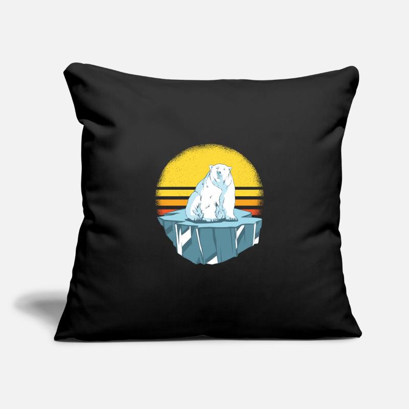 Eisbär auf Eisberg Eisbären Geschenkidee Sofakissenbezug 45 x 45 cm