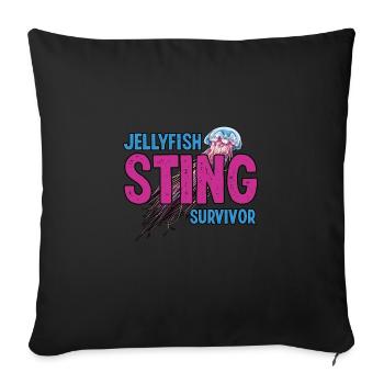 Jellyfish costume funny cnidarians jellyfish - Sofa pillowcase 17,3'' x 17,3'' (45 x 45 cm) - black - Front