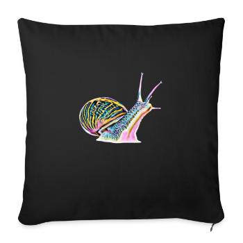 limace - Housse de coussin décorative 45 x 45 cm - noir - Devant