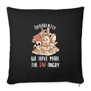Tabletop Gaming Pen and Paper RPG Rabbit - Sofa pillowcase 17,3'' x 17,3'' (45 x 45 cm) - black - Front