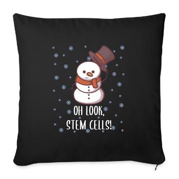 Christmas biology teacher student snowman - Sofa pillowcase 17,3'' x 17,3'' (45 x 45 cm) - black - Front