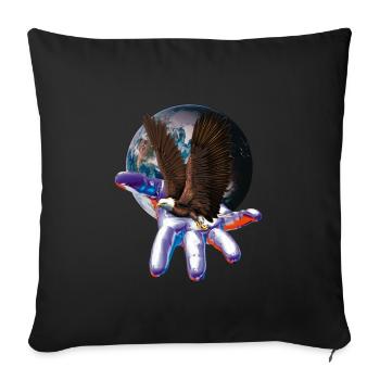 Adler - Housse de coussin décorative 45 x 45 cm - noir - Devant
