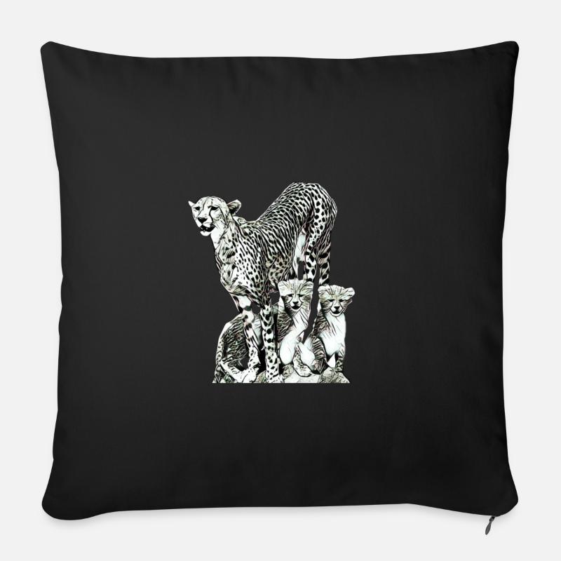 Gepard - Sofakissenbezug 45 x 45 cm - Schwarz