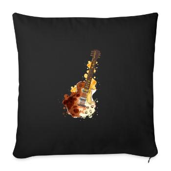Bassiste bassiste - Housse de coussin décorative 45 x 45 cm - noir - Devant