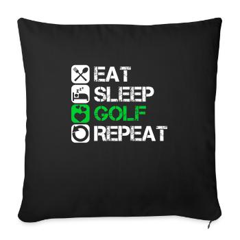Golf Golfer Golf Course Golf Ball - Sofa pillowcase 17,3'' x 17,3'' (45 x 45 cm) - black - Front