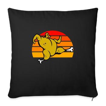 Roast Chicken Sunset - Sofa pillowcase 17,3'' x 17,3'' (45 x 45 cm) - black - Front