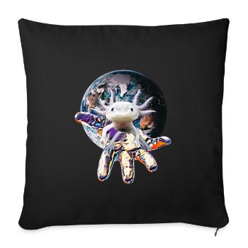 Axolotl - Housse de coussin décorative 45 x 45 cm - noir - Devant