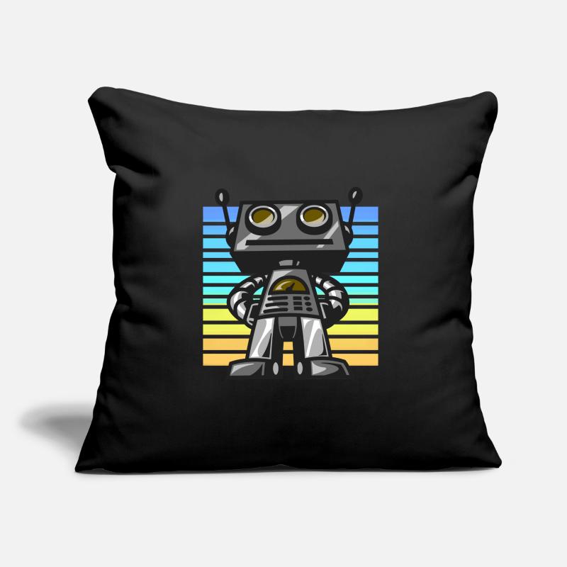 Robot retro sunset Sofa pillowcase 17,3'' x 17,3'' (45 x 45 cm)