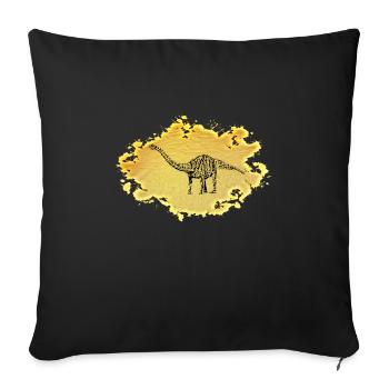 Dinosaurs - Sofa pillowcase 17,3'' x 17,3'' (45 x 45 cm) - black - Front