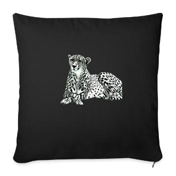 Cheetah - Sofa pillowcase 17,3'' x 17,3'' (45 x 45 cm) - black - Front