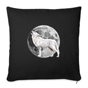 Wolf - Housse de coussin décorative 45 x 45 cm - noir - Devant