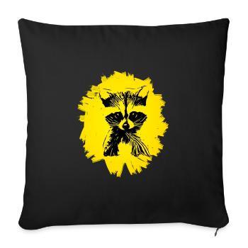 Rat de lavage - Housse de coussin décorative 45 x 45 cm - noir - Devant