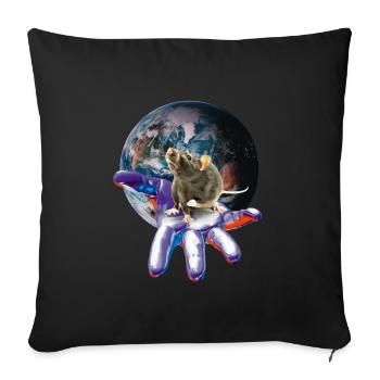 Rate - Housse de coussin décorative 45 x 45 cm - noir - Devant