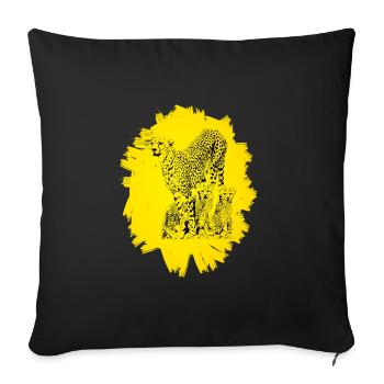 Cheetah - Sofa pillowcase 17,3'' x 17,3'' (45 x 45 cm) - black - Front