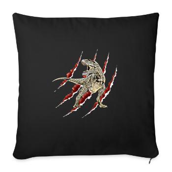 Tyrannosaurus Rex - Sofa pillowcase 17,3'' x 17,3'' (45 x 45 cm) - black - Front