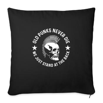 Le punk rengaine - Housse de coussin décorative 45 x 45 cm - noir - Devant