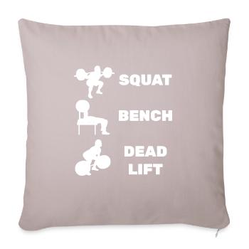 Squat Bench Deadlift - Sofa pillowcase 17,3'' x 17,3'' (45 x 45 cm) - light taupe - Front