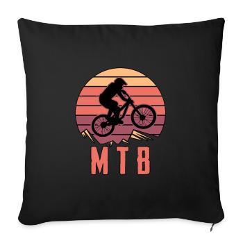 BMX Mountainbiking MTB Tires - Sofa pillowcase 17,3'' x 17,3'' (45 x 45 cm) - black - Front