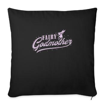Fee Fairy Godmother - Sofa pillowcase 17,3'' x 17,3'' (45 x 45 cm) - black - Front