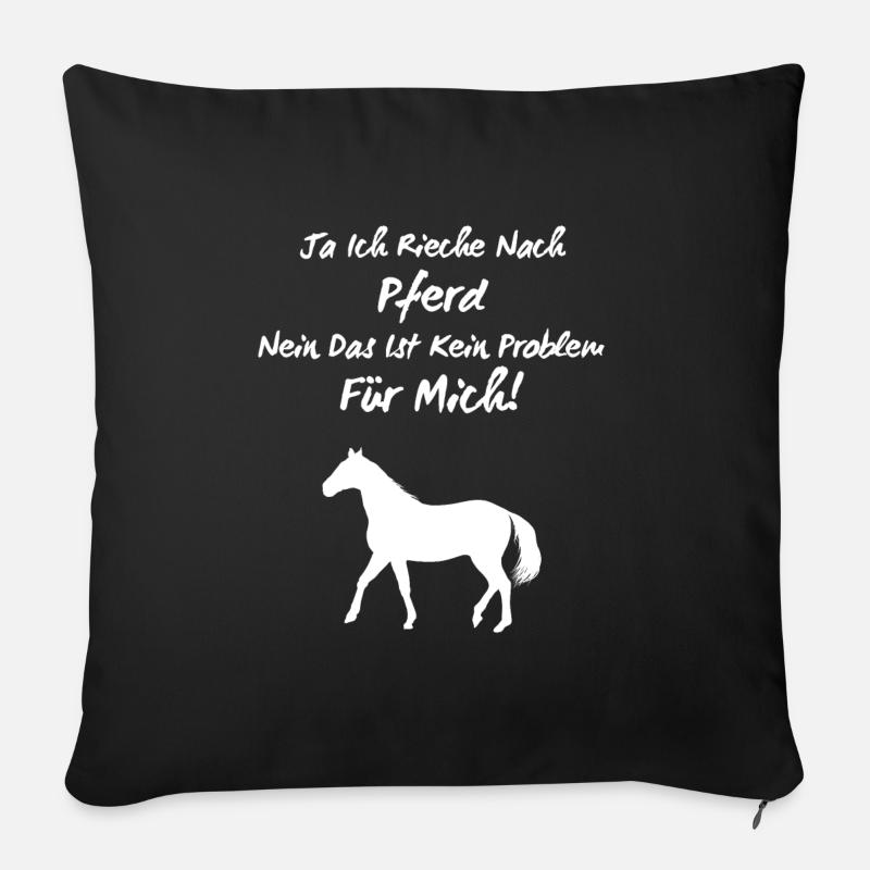 DRESSURPFERDE MEINE LEIDENSCHAFT NUR MIT PFERD - Sofakissenbezug 45 x 45 cm - Schwarz