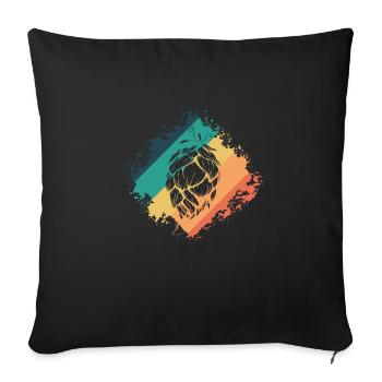 Bierbrauen Hopfen schöne Pflanze - Sofakissenbezug 45 x 45 cm - Schwarz - Vorne