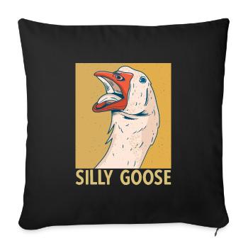 Silly Goose Alberne Gans Humor - Sofa pillowcase 17,3'' x 17,3'' (45 x 45 cm) - black - Front