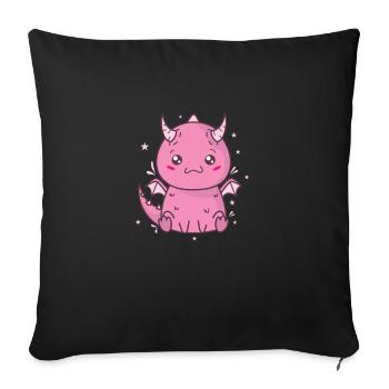 little baby dragon mythical creature fairy tale - Sofa pillowcase 17,3'' x 17,3'' (45 x 45 cm) - black - Front