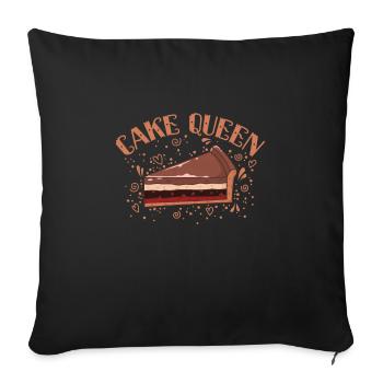 Cake Queen Pastries Bake Cake Confectionery - Sofa pillowcase 17,3'' x 17,3'' (45 x 45 cm) - black - Front