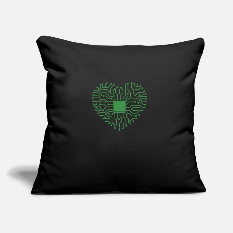 Herz aus Elektronik Beruf Technik Strom Sofakissenbezug 45 x 45 cm