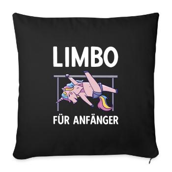 Licorne Verticale Limbo Pole Dance - Housse de coussin décorative 45 x 45 cm - noir - Devant