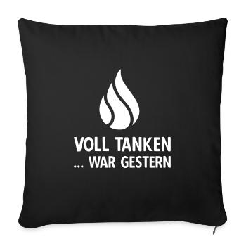 Benzinpreis Autofahrer Gas Preis Benzin - Sofakissenbezug 45 x 45 cm - Schwarz - Vorne