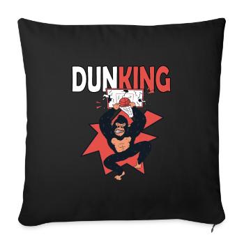 Basketball Dunking Gorilla Monkey Basket - Sofa pillowcase 17,3'' x 17,3'' (45 x 45 cm) - black - Front