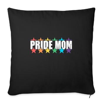 Pride Mom - Communauté du Mois de la Fierté Gaie LGBT - Housse de coussin décorative 45 x 45 cm - noir - Devant