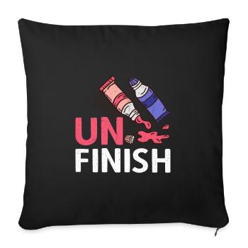 Unfinish Painting Colors Drawing Painting Art - Sofa pillowcase 17,3'' x 17,3'' (45 x 45 cm) - black - Front