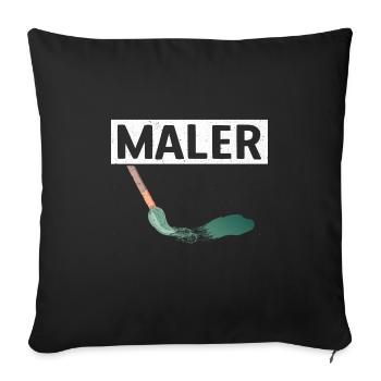 Peintre Peinture Couleurs Dessin Peinture Maître Peintre - Housse de coussin décorative 45 x 45 cm - noir - Devant