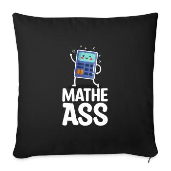 Math Ass Calculatrice Professeurs de mathématiques Élèves - Housse de coussin décorative 45 x 45 cm - noir - Devant