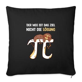 Mathe Pi Faultier Mathematik Lehrer Schüler Witz - Sofakissenbezug 45 x 45 cm - Schwarz - Vorne