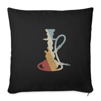 Water Pipe Retro Style Vintage - Sofa pillowcase 17,3'' x 17,3'' (45 x 45 cm) - black - Front