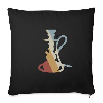 Water Pipe Retro Style Vintage - Sofa pillowcase 17,3'' x 17,3'' (45 x 45 cm) - black - Front